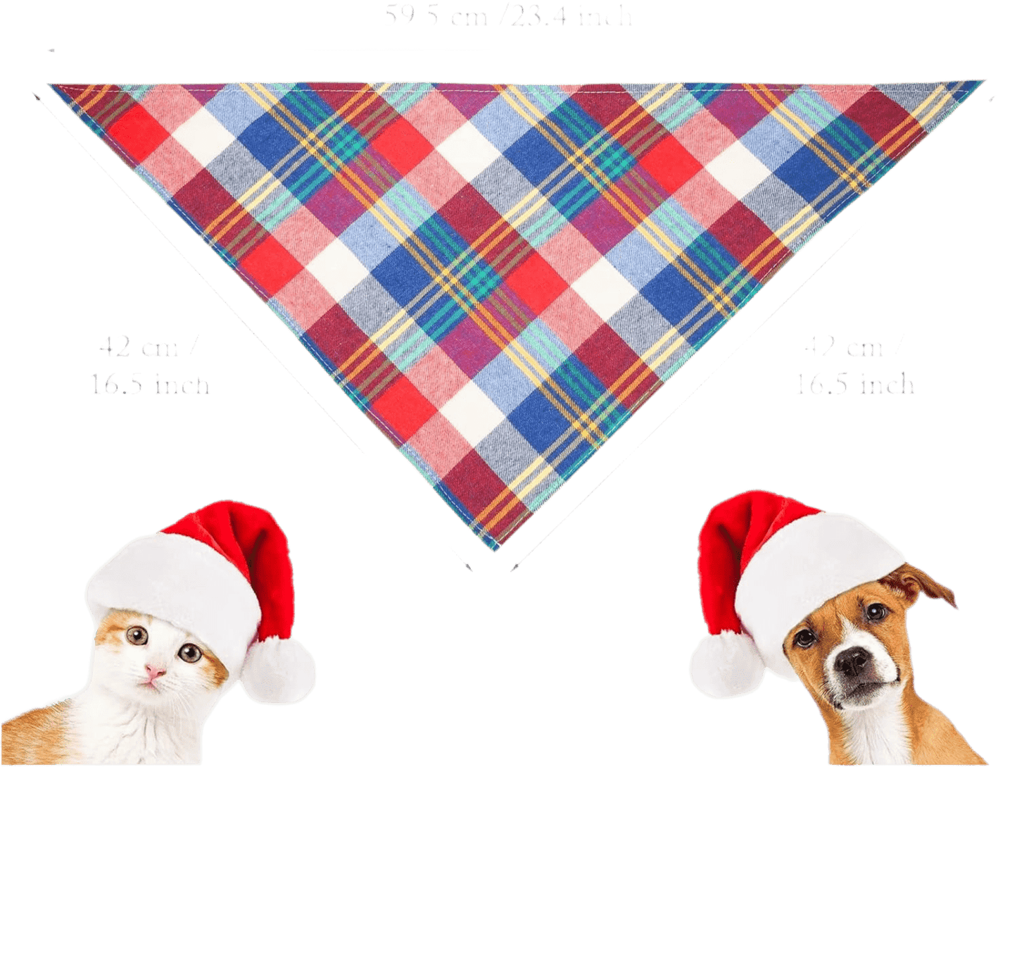 12 Pack Plaid Dog Scarf for Small & Medium Dogs, Soft Christmas Bandanas in Festive Designs - Petopia