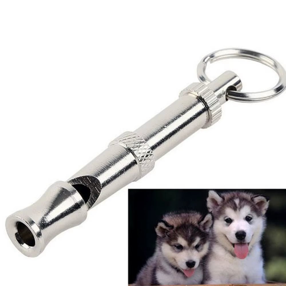 1Pcs Puppy Pet Dog Cat Whistle Two Tone Ultrasonic Flute Stop Barking Ultrasonic Sound Repeller Pets Training Supplies Keychain - Petopia