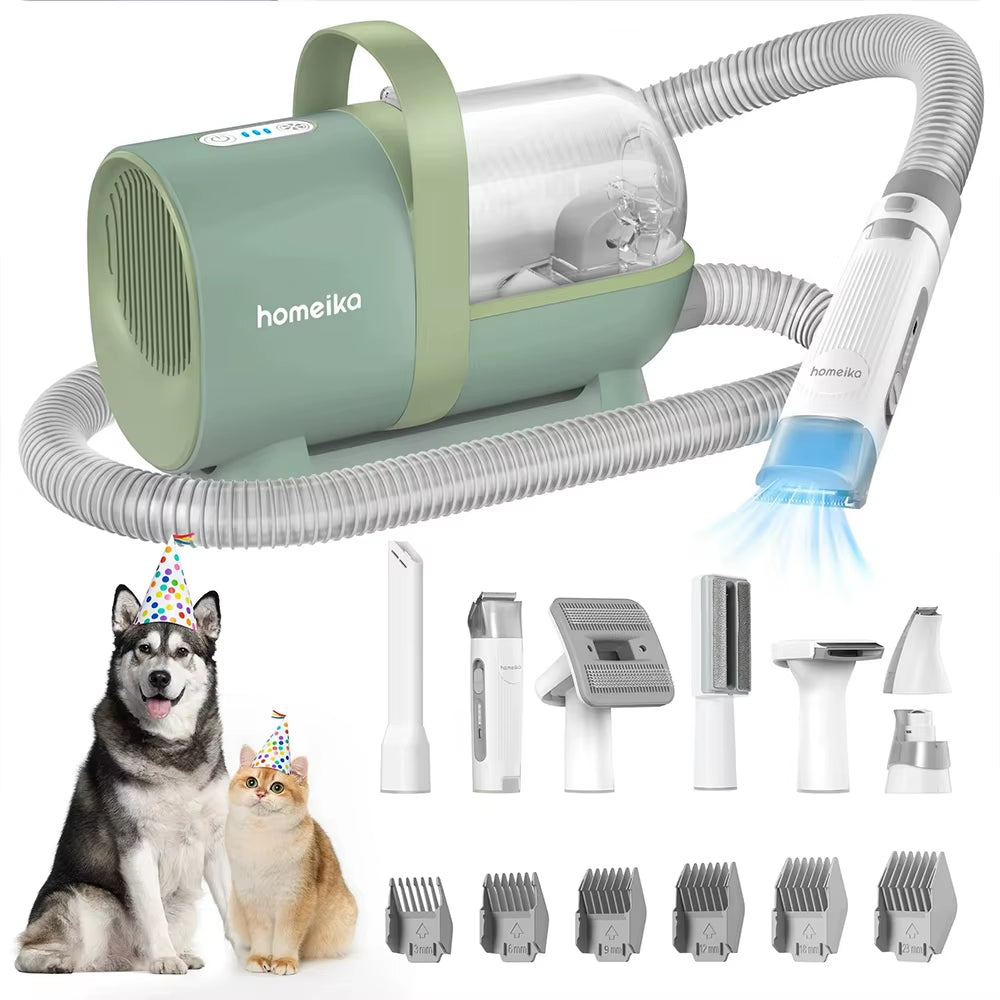 Pet Grooming Kit&Vacuum 99% Pet Hair Suction,Dog Grooming Vacuum with Nail Grinder/Paw Trimmer/Shedding Brush for Dogcat