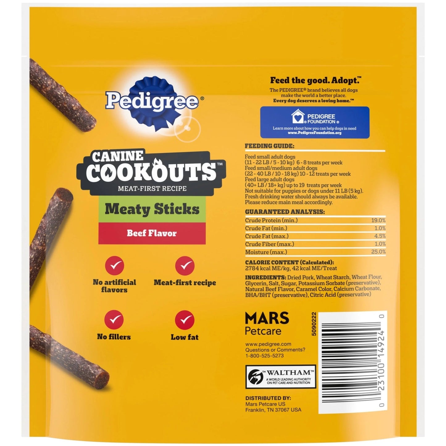 Canine Cookout Soft Dog Treats, Beef Flavored Meaty Sticks, 5.36 Oz Bag - Petopia Company