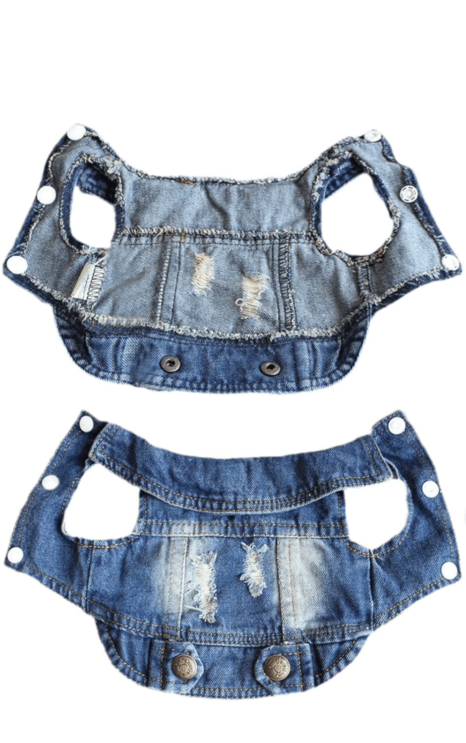 Cool Blue Dog Jean Jacket Small Pet Outfits Dog Clothes for Small Medium Dogs Cats Boys Girls Pet Vest Denim Coats Puppy Shirts Doggy Costume Clothing for Shih Tzu Chihuahua Yorkie Teacup - Petopia