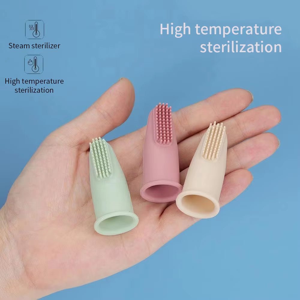 Dog Cat Super Soft Pet Finger Toothbrush Teeth Cleaning Bad Breath Care Nontoxic Silicone Tooth Brush Dog Cat Cleaning Supplies - Petopia