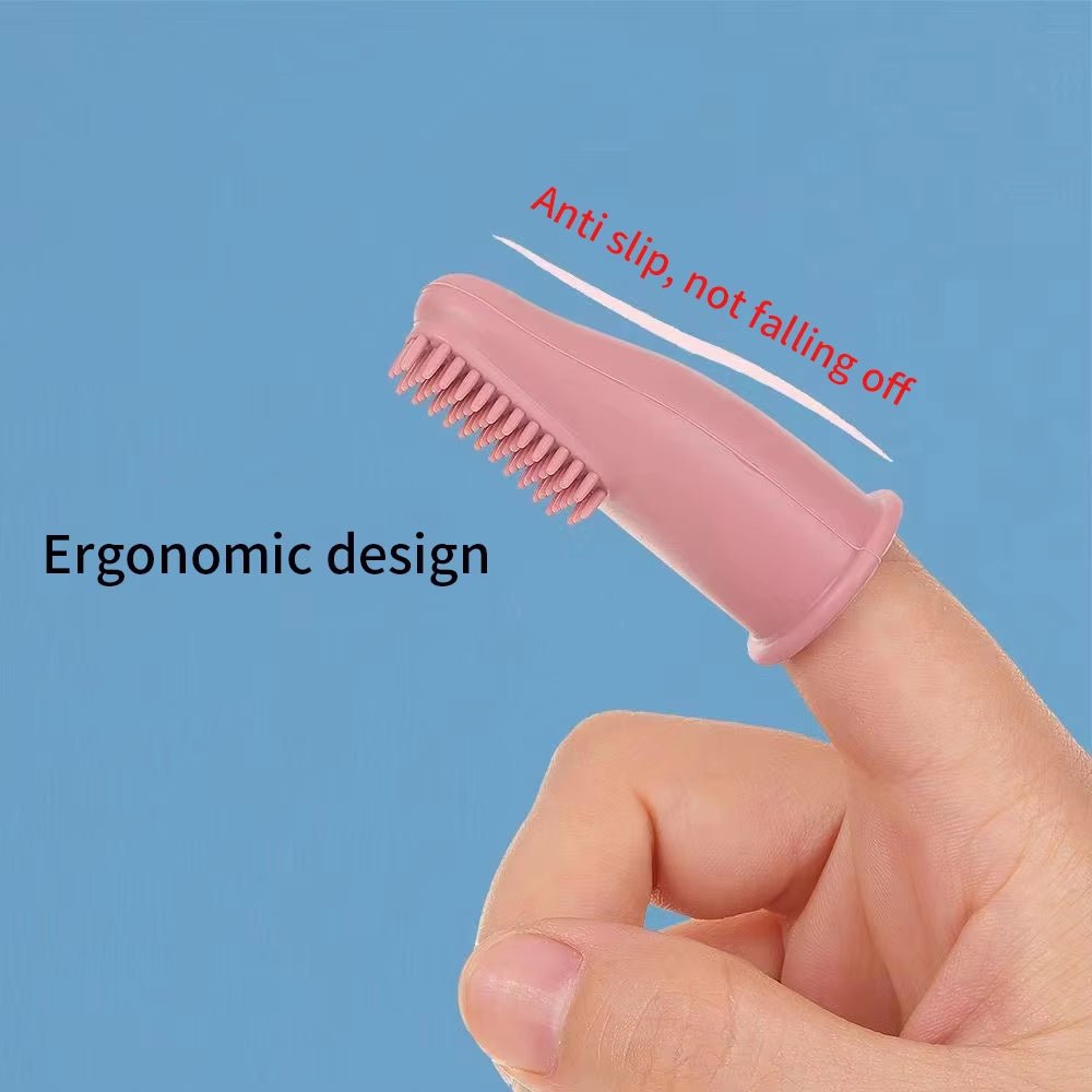 Dog Cat Super Soft Pet Finger Toothbrush Teeth Cleaning Bad Breath Care Nontoxic Silicone Tooth Brush Dog Cat Cleaning Supplies - Petopia