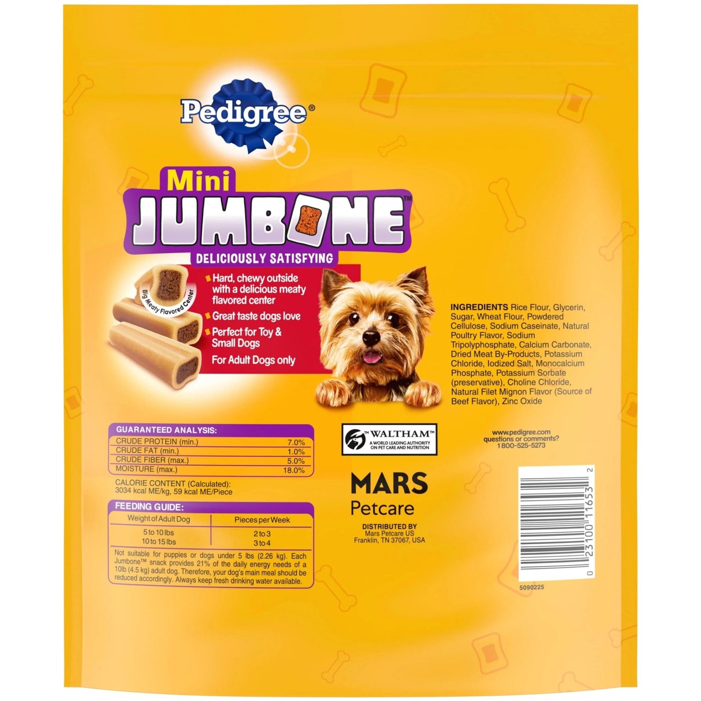 Mini Jumbone Beef Flavor, Small Dog Treats, 21 Oz. Bag - Petopia Company