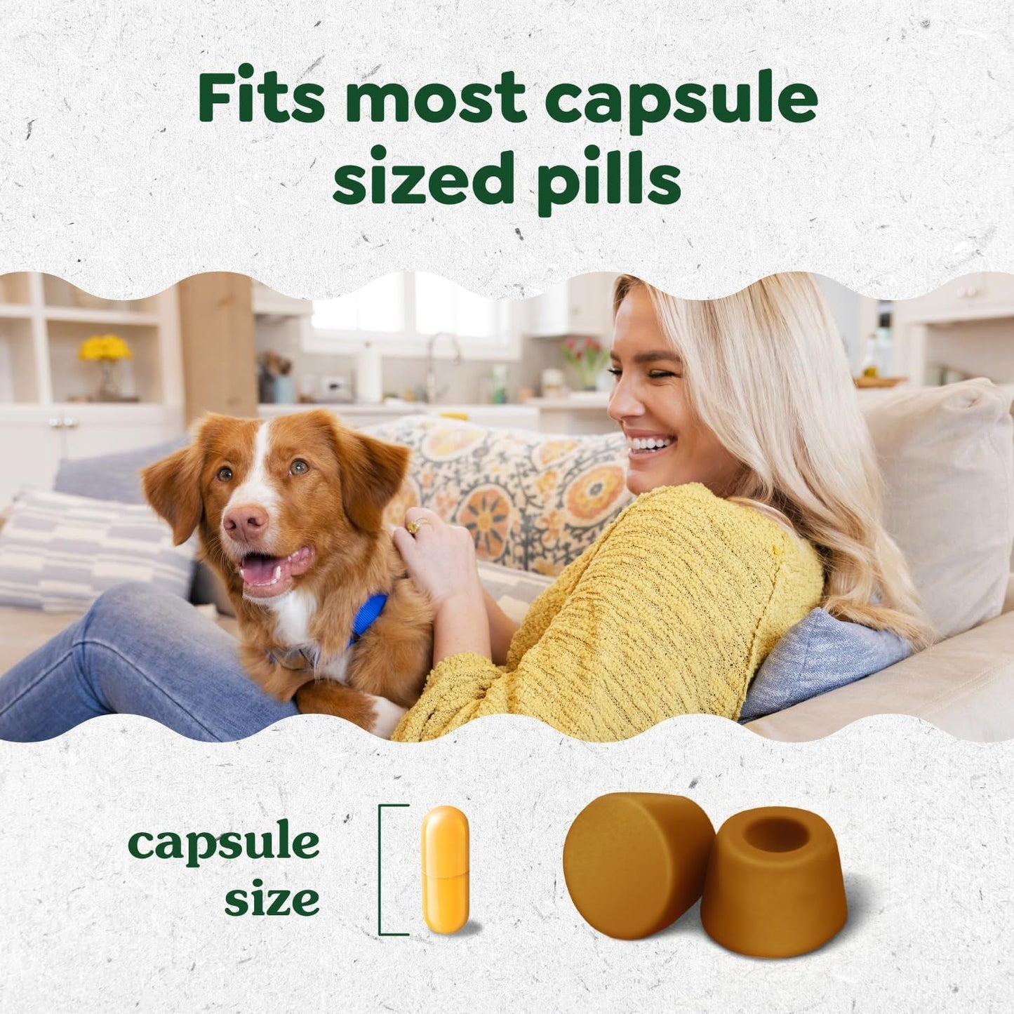 Pill Pockets Large Size Soft Dog Treats for Capsules, with Real Peanut Butter, Made with Natural Ingredients plus Minerals & Trace Nutrients, 15.8 Oz. (60 Count, Pack of 1) - Petopia Company