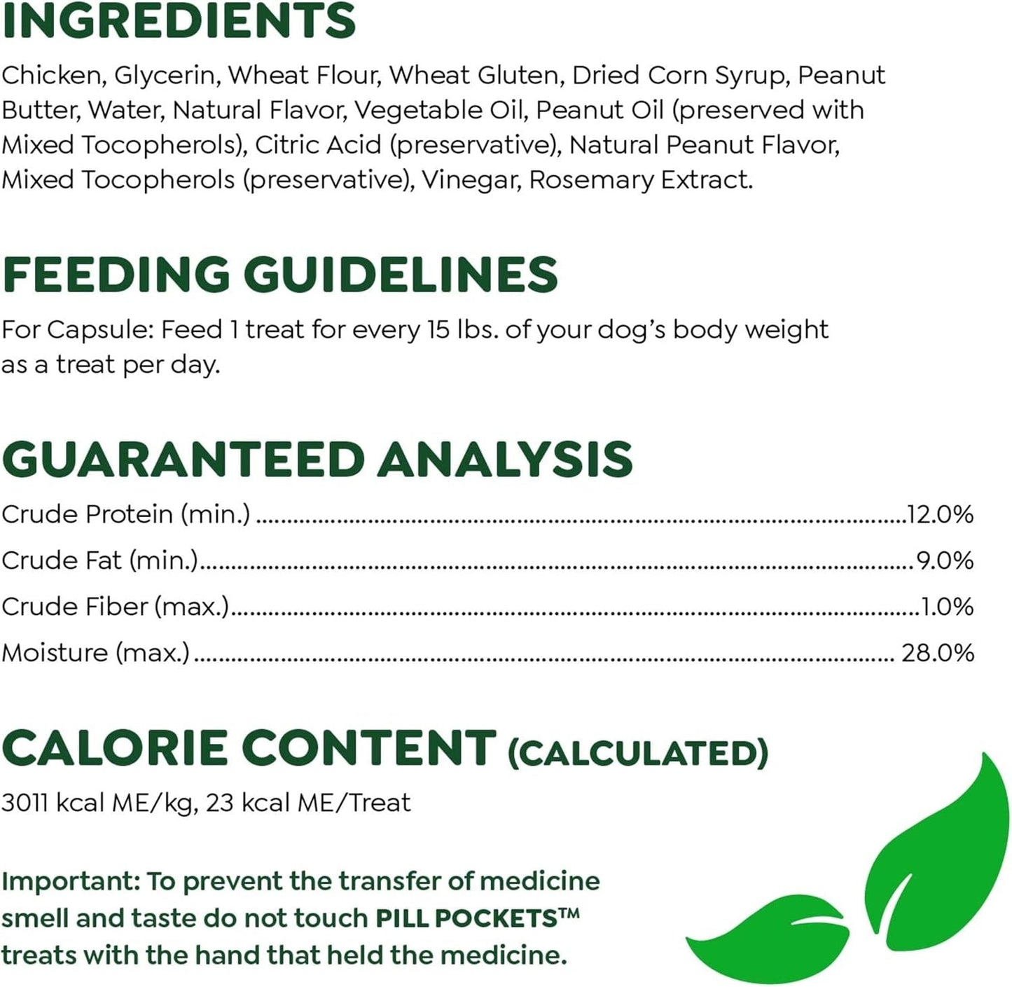 Pill Pockets Large Size Soft Dog Treats for Capsules, with Real Peanut Butter, Made with Natural Ingredients plus Minerals & Trace Nutrients, 15.8 Oz. (60 Count, Pack of 1) - Petopia Company