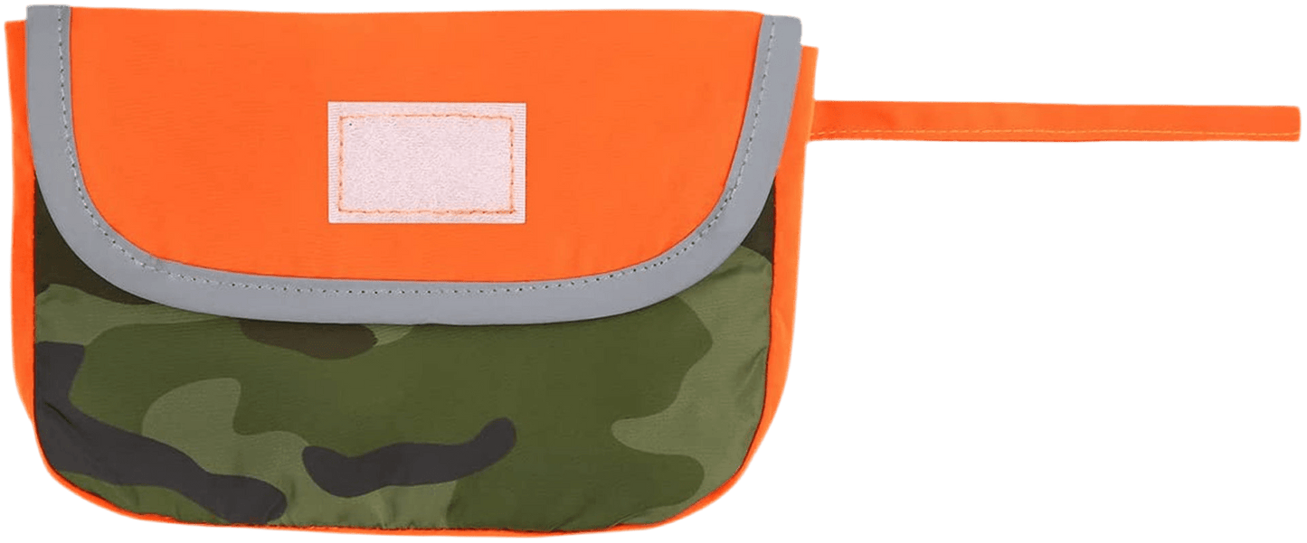 Reversible Dog Raincoat Hooded Slicker Poncho Rain Coat Jacket for Small Medium Large Dogs Camo Orange - L - Petopia