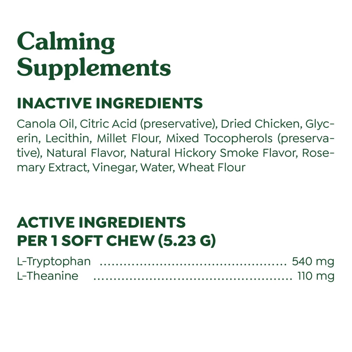 Supplements Calming Chews for Dogs Chicken Flavor, 7.3 Oz Container of 40 Ct. Soft Chews - Petopia Company