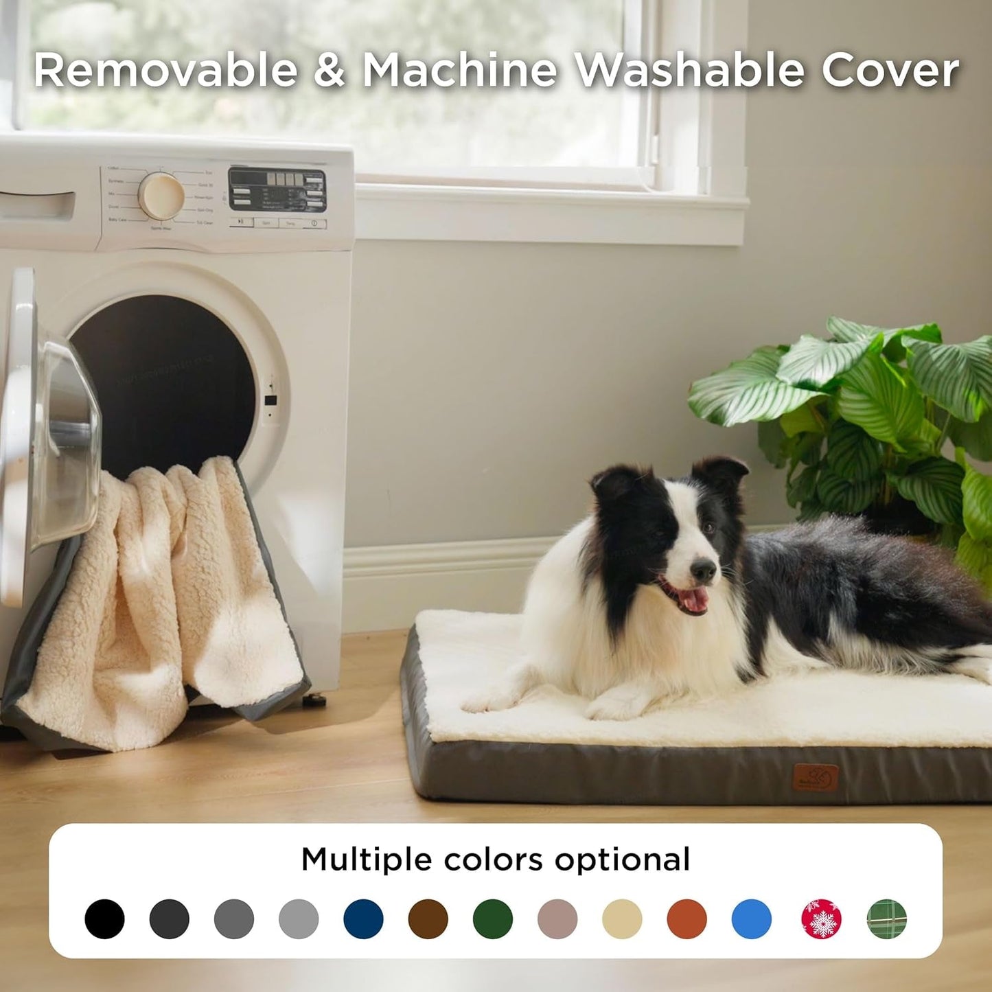XL Dog Bed Large Sized Dog - Orthopedic Waterproof Extra Large Pet Beds with Removable Washable Cover, Egg Crate Foam Mat, Suitable for Pet up to 100 Lbs - Petopia Company