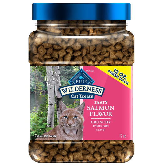 Why Our Customers Love BLUE Wilderness Salmon Cat Treats, Grain-Free Crunchy Snacks - Petopia Company