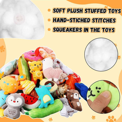 120 Pack Small Squeaky Dog Toys Bulk for Puppy Small Dogs Pets Cute Plush Stu... - Petopia
