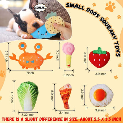 120 Pack Small Squeaky Dog Toys Bulk for Puppy Small Dogs Pets Cute Plush Stu... - Petopia