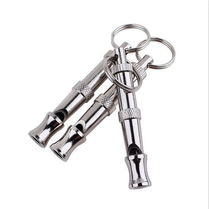 1Pcs Puppy Pet Dog Cat Whistle Two Tone Ultrasonic Flute Stop Barking Ultrasonic Sound Repeller Pets Training Supplies Keychain - Petopia