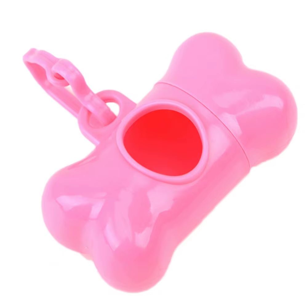 Bone Shape Waste Bag Holder with Plastic Clamp Waste Bag Box Bone Shape Waste Bag Dispenser Convenient Bags Holder Pet Supplies - Petopia