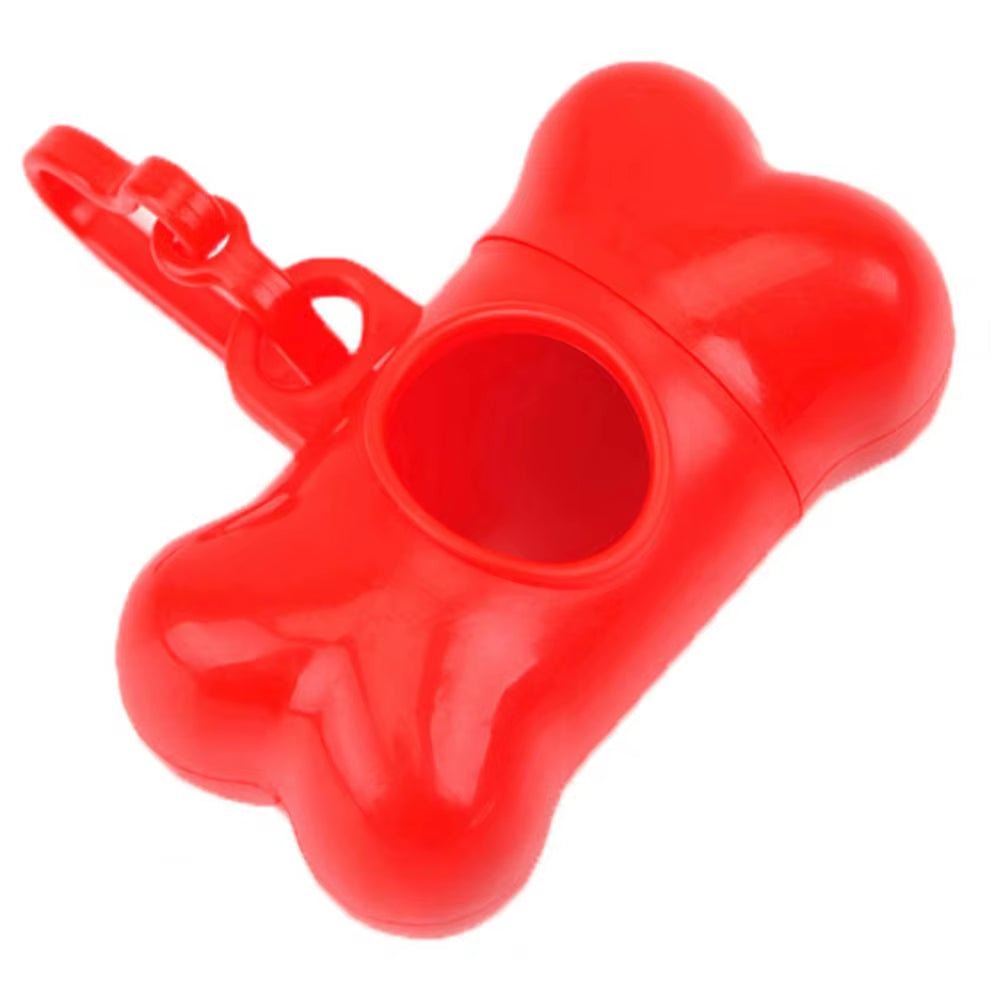 Bone Shape Waste Bag Holder with Plastic Clamp Waste Bag Box Bone Shape Waste Bag Dispenser Convenient Bags Holder Pet Supplies - Petopia
