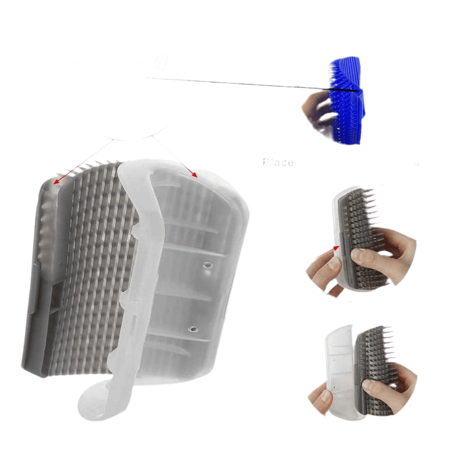 Feline Fur Harmony Cat Grooming Set – Deshedding Brush, Comb & Grooming Gloves for Cats & Kittens - Petopia