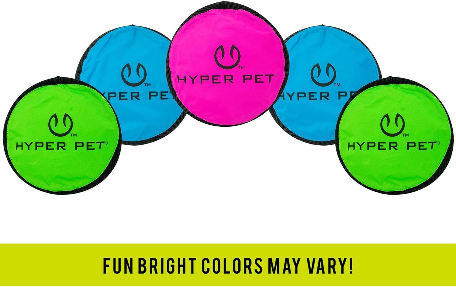 Flippy Flopper 9" Flying Disc Soft Dog Toy, Floats in Water & Safe on Teeth, for All Breeds, Pack of 5 (Colors May Vary) - Petopia