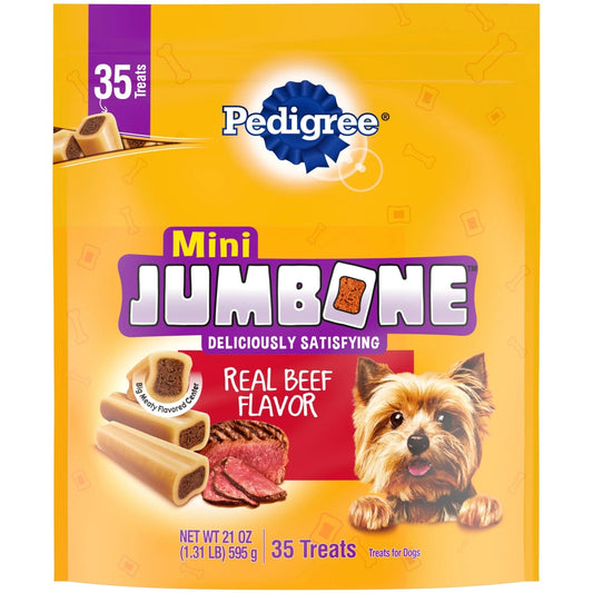 Mini Jumbone Beef Flavor, Small Dog Treats, 21 Oz. Bag - Petopia Company