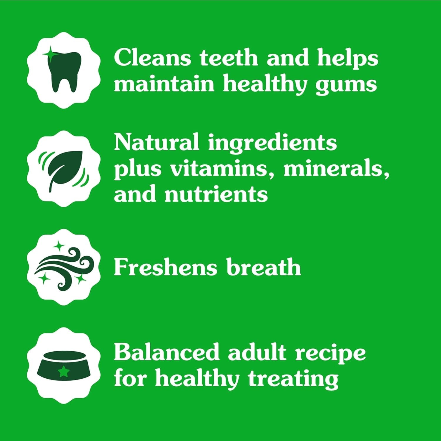 Original Petite Natural Dental Care Dog Treats, 36 Oz. Pack (60 Treats) - Petopia Company