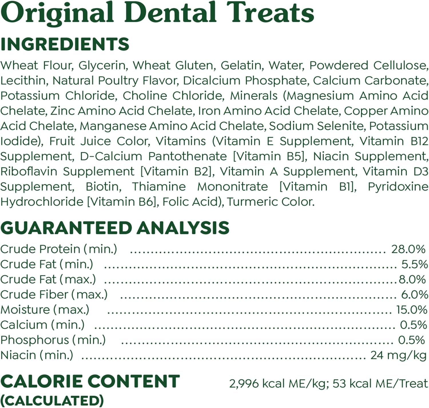 Original Petite Natural Dental Care Dog Treats, 36 Oz. Pack (60 Treats) - Petopia Company