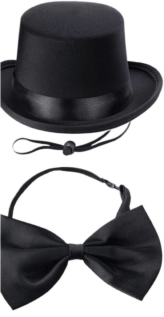 Paws & Tails Formal Duo: Top Hat and Bowtie Set for Pets - Petopia