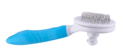 Pet Grooming Brush With One - Click Cleaning, Massage Beads For Easy Hair Removal & Ergonomic Design - Petopia