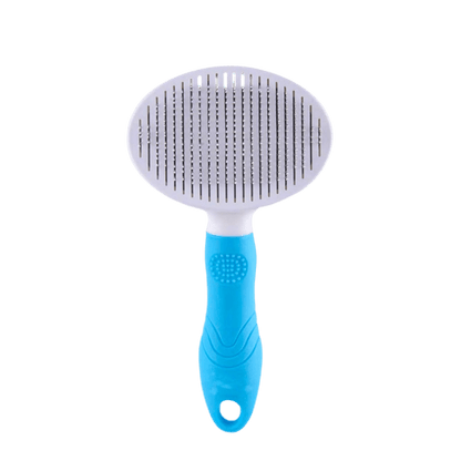 Pet Grooming Brush With One - Click Cleaning, Massage Beads For Easy Hair Removal & Ergonomic Design - Petopia