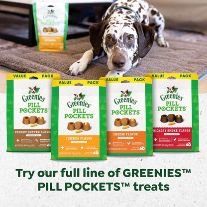Pill Pockets Large Size Soft Dog Treats for Capsules, Cheese Flavor, Made with Natural Ingredients plus Minerals & Trace Nutrients, 15.8 Oz. (60 Count, Pack of 1) - Petopia Company