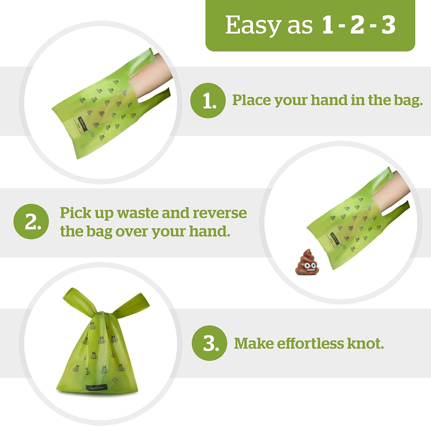 Pogi’S Dog Poop Bags with Handles – Extra - Thick, Leak - Proof, Large, Unscented, 900 - Count - Petopia Company