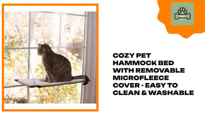 Cozy Pet Hammock Bed with Removable Microfleece Cover - Easy to Clean &amp; Washable by@Outfy