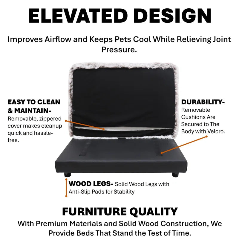 Soho Orthopedic Faux Leather Pet Bed - Petopia