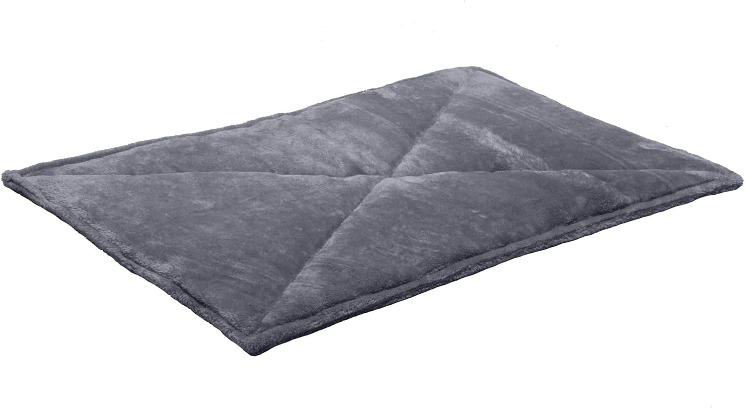 Thermanap Self - Warming Cat Bed for Indoor Cats & Large/Medium Dogs, Washable & Reflects Body Heat - Quilted Faux Fur Reflective Bed Mat - Gray, Large - Petopia Company