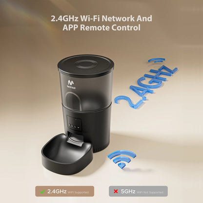 Wifi Automatic Cat Feeders 3L Food Dispenser Timer Smart Pet Feeder with over 180 - Day Battery Life - Petopia Company