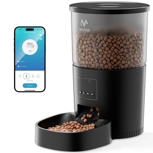 Wifi Automatic Cat Feeders 3L Food Dispenser Timer Smart Pet Feeder with over 180 - Day Battery Life - Petopia Company