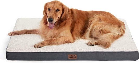 XL Dog Bed Large Sized Dog - Orthopedic Waterproof Extra Large Pet Beds with Removable Washable Cover, Egg Crate Foam Mat, Suitable for Pet up to 100 Lbs - Petopia Company